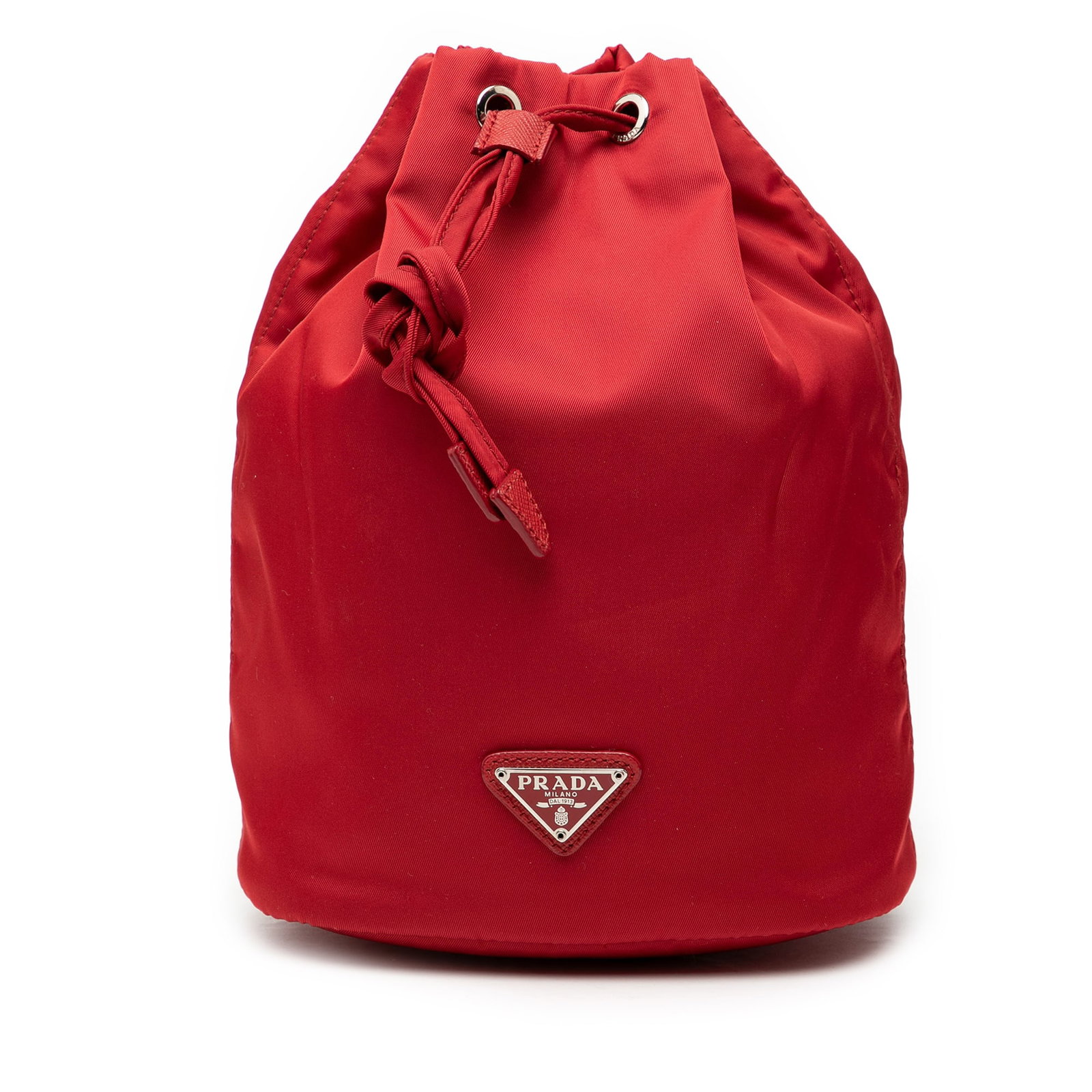 Red Nylon Prada Tessuto Small Drawstring Pouch Bag (1 of 6)