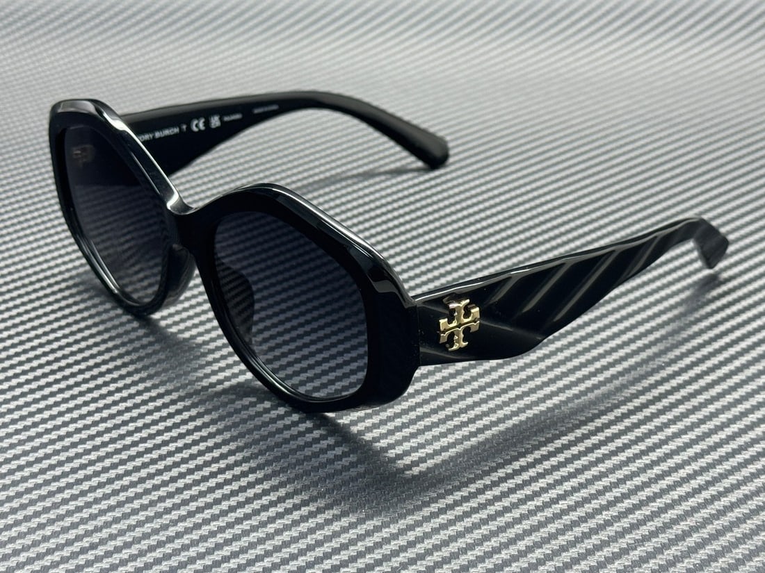 Tory Burch TY7217U 1709T3 Black Grey Gradient Polarized Sunglasses (1 of 5)