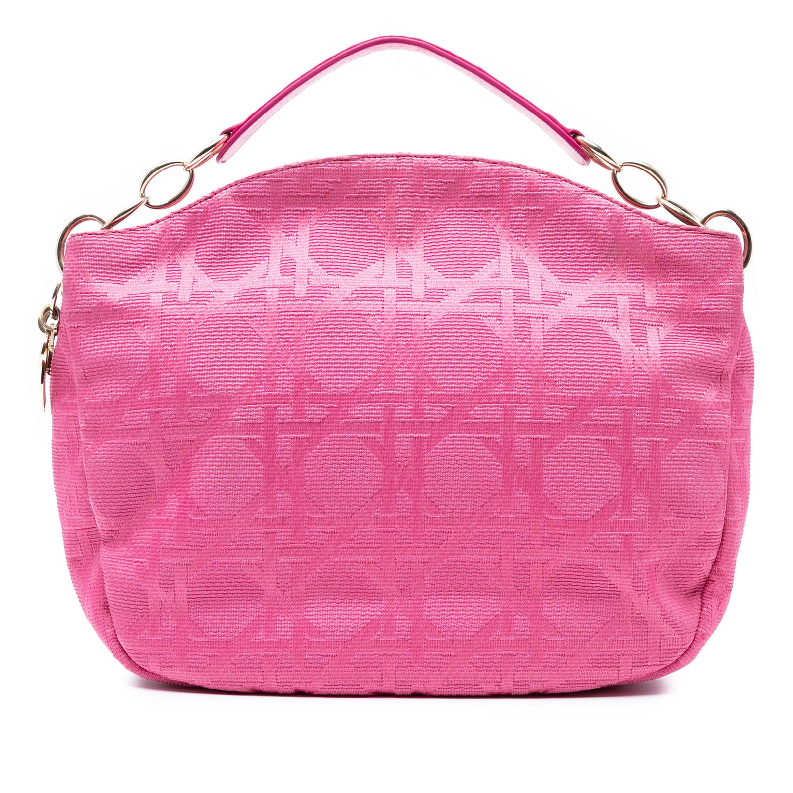 Dior Pink Canvas Cannage Hobo Bag with Repainted Strap (1 of 7)