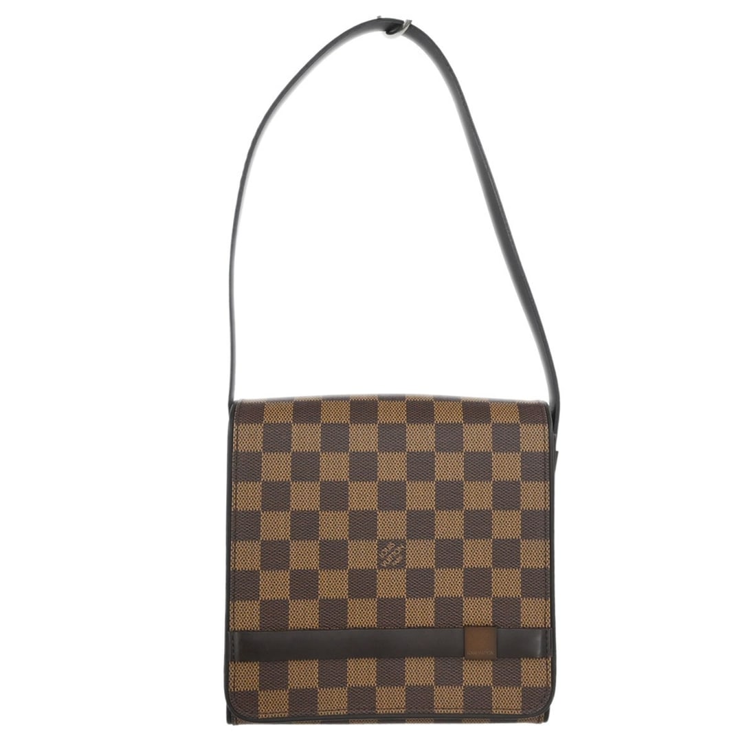 Louis Vuitton Tribeca Mini Damier Canvas Brown Top Handle Bag N51162: Louis Vuitton Tribeca Mini Damier Canvas Brown Top Handle Bag N51162 This Louis Vuitton Damier Tribeca Mini Carre handbag features the signature check pattern on brown Damier canvas leather. Designed