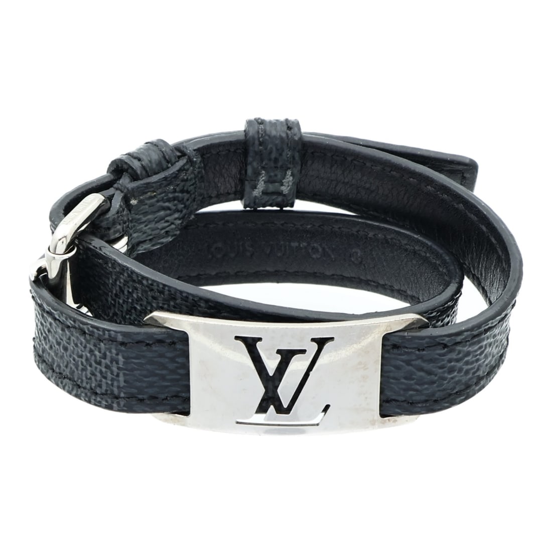 Louis Vuitton Damier Graphite Sign It Black Bracelet SHW M6616E (1 of 14)
