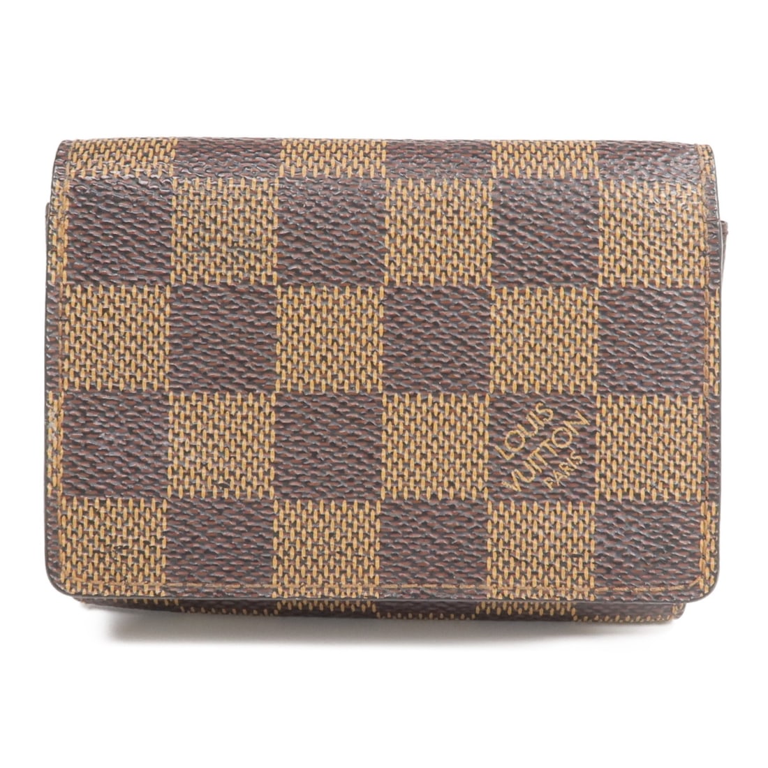 Louis Vuitton Damier Brown PVC Canvas N62920 Unisex Card Holder: Louis Vuitton Damier Brown PVC Canvas N62920 Unisex Card Holder This Louis Vuitton card case features the signature Damier pattern in brown PVC coated canvas. Designed for unisex use, it offers a styl
