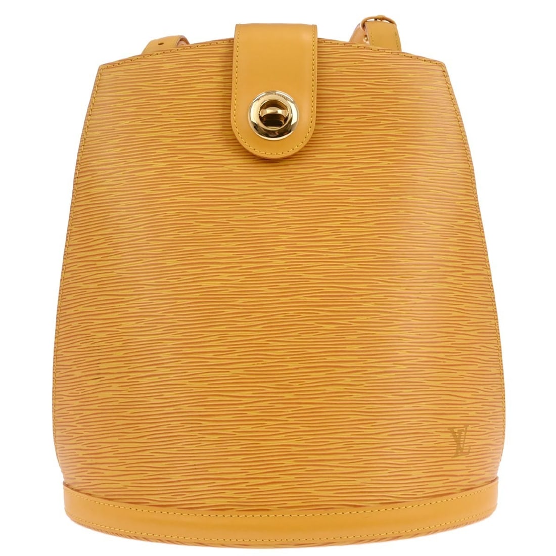 Yellow Epi Leather Cluny Shoulder Bag by Louis Vuitton M52259: Yellow Epi Leather Cluny Shoulder Bag by Louis Vuitton M52259 This Louis Vuitton Cluny shoulder bag is crafted from yellow Epi leather with an Alcantara lining. The medium-sized bag features a lock cl