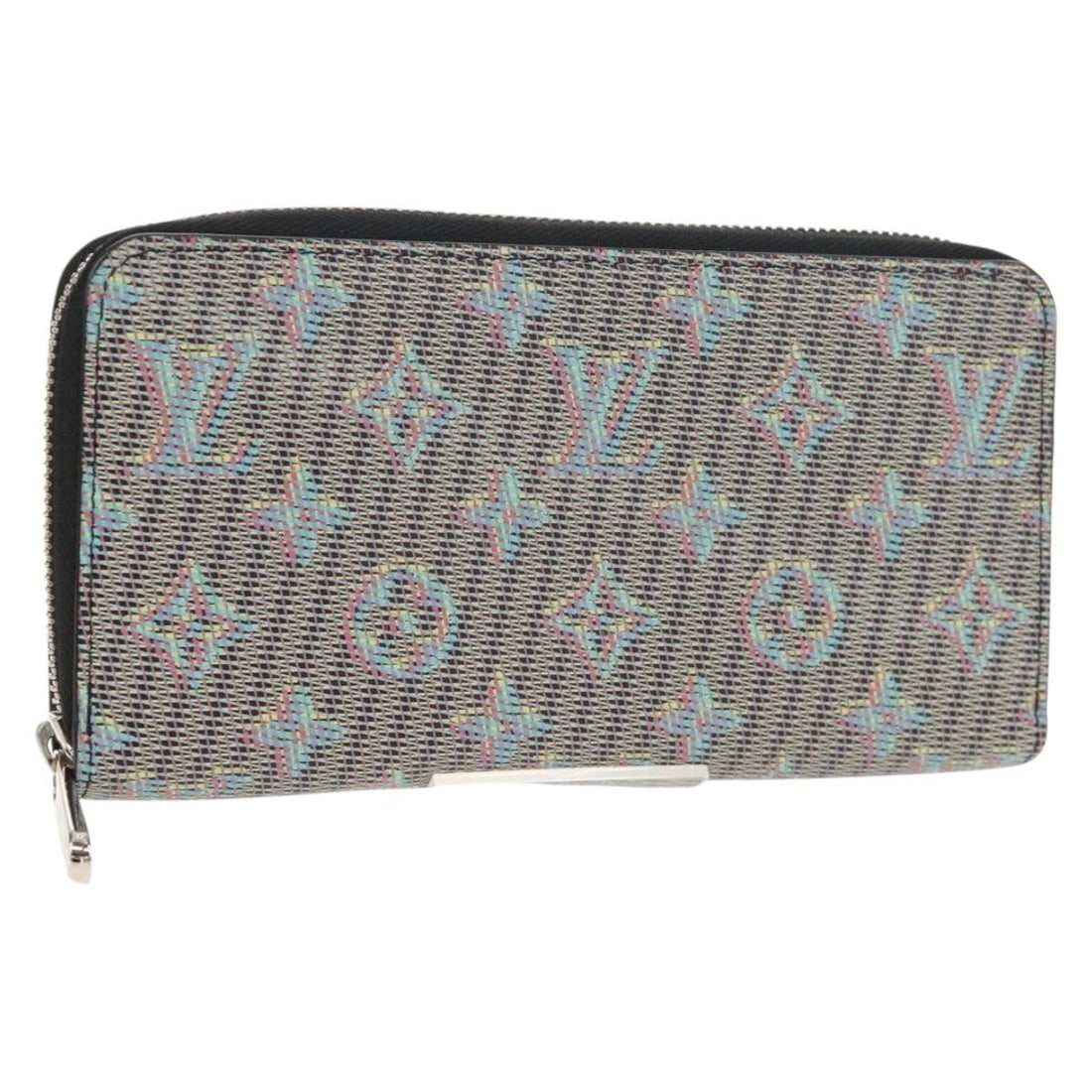 LOUIS VUITTON Monogram Blue Zippy Wallet M68662 Auth France (1 of 18)