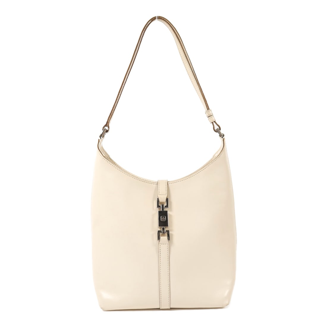 White Calfskin Jackie Shoulder Bag by Gucci with Silver Hardware (1 of 18)