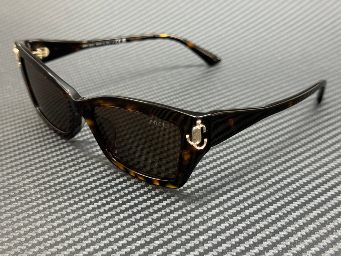 Jimmy Choo JC5011U 500273 Havana Brown Women's Sunglasses with Authenticity Certificate: Jimmy Choo JC5011U 500273 Havana Brown Women's Sunglasses with Authenticity Certificate Elevate your style with these Jimmy Choo JC5011U 500273 sunglasses, featuring a sophisticated Havana Brown frame