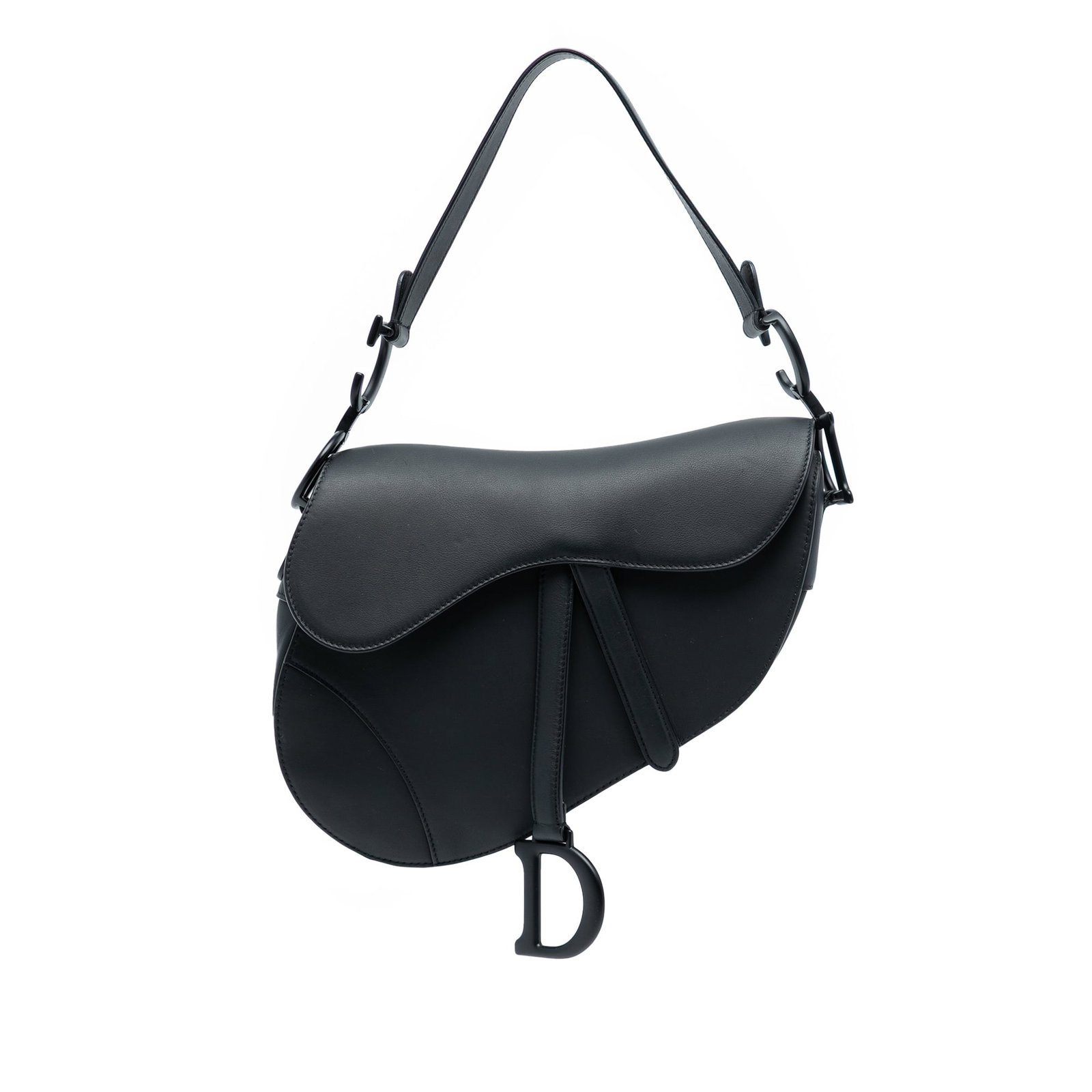 Black Dior Saddle Bag in Ultra Matte Calfskin Leather (1 of 7)
