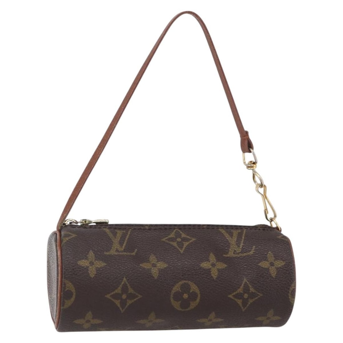 Louis Vuitton Monogram Canvas Papillon Pochette Brown 15.5cm Pouch: Louis Vuitton Monogram Canvas Papillon Pochette Brown 15.5cm Pouch This pre-owned Louis Vuitton Papillon Pochette in monogram canvas is a compact female pouch featuring a brown canvas exterior. It sho