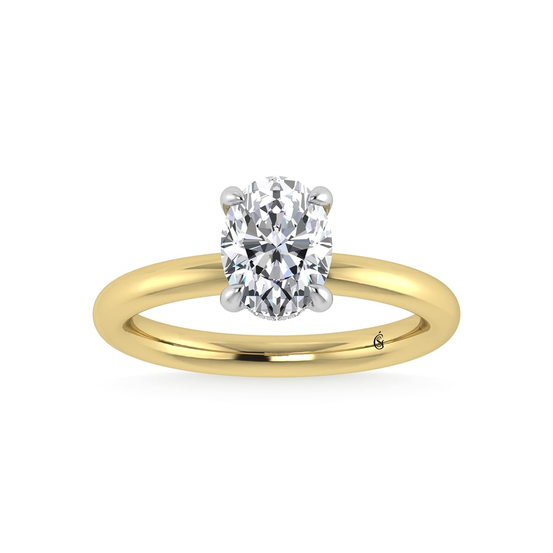 14K White Gold Lab Grown Diamond 1 1/2 Ct.Tw. Oval Shape Engagement Ring (IGI Certified Center 1: 14K White Gold Lab Grown Diamond 1 1/2 Ct.Tw. Oval Shape Engagement Ring (IGI Certified Center 1 1/2ct) Discover subtle brilliance and modern elegance with our Hidden Halo Diamond Engagement Ring. Thi