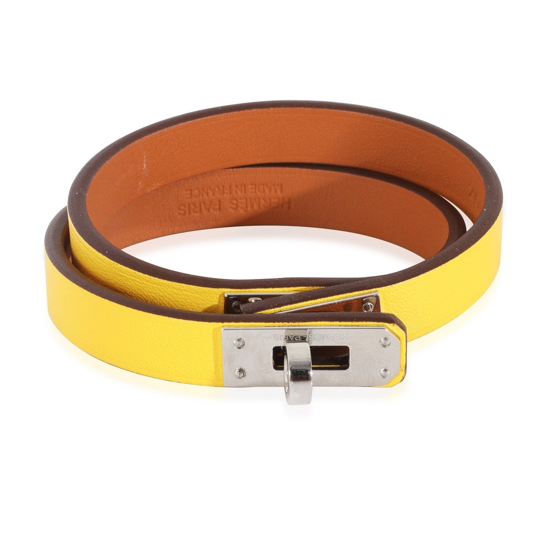 Hermes Kelly Double Tour Bracelet Palladium Plated Unisex (1 of 3)