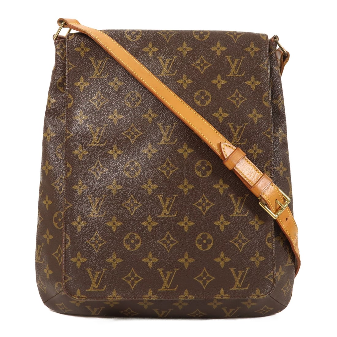 Louis Vuitton Musette Monogram Canvas Shoulder Bag with Gold Hardware M51256: Louis Vuitton Musette Monogram Canvas Shoulder Bag with Gold Hardware M51256 Introducing the LOUIS VUITTON Musette Crossbody Shoulder Bag, a stylish accessory that embodies luxury and practicality. Cr