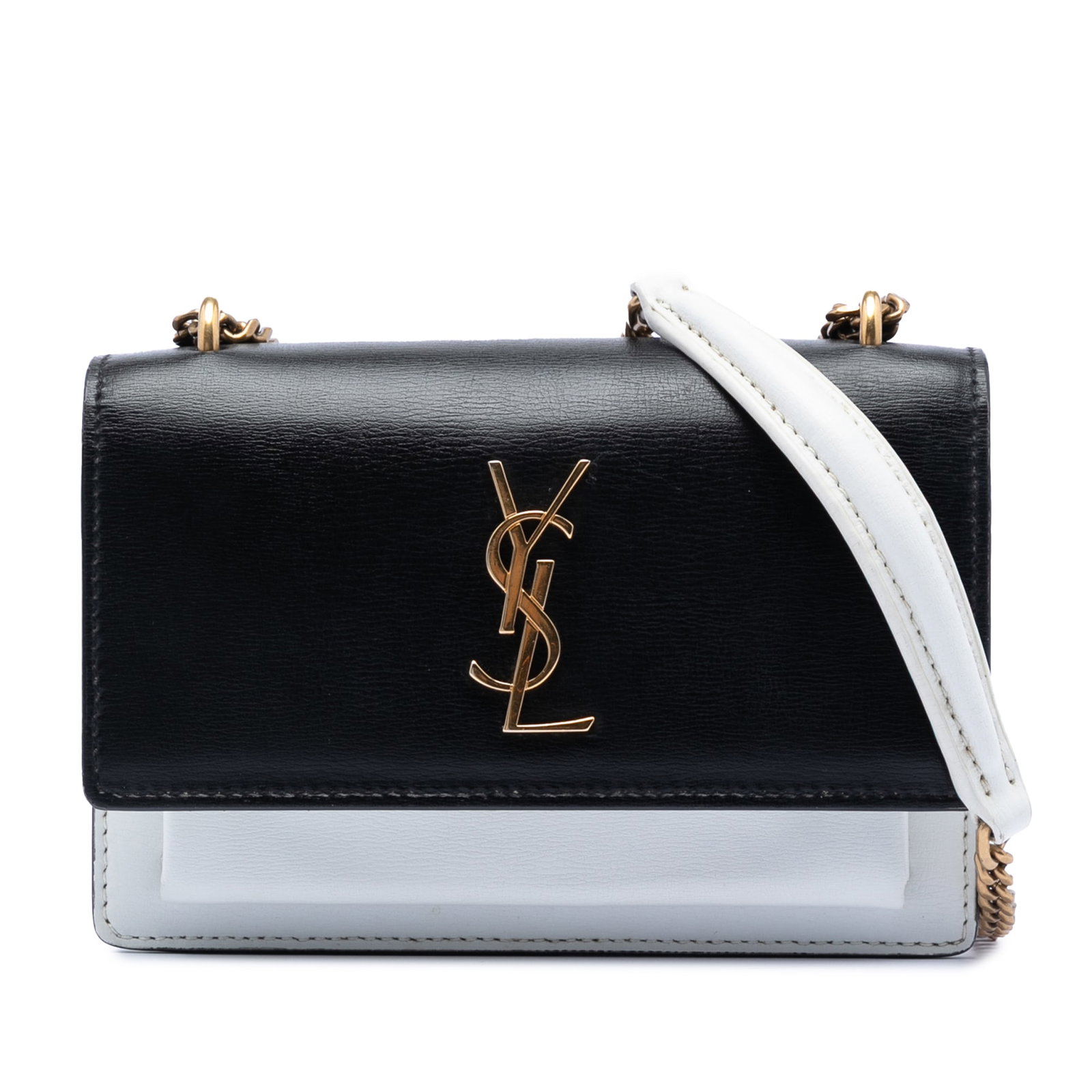 Mini Bicolor Leather Sunset Wallet on Chain by Saint Laurent (1 of 7)