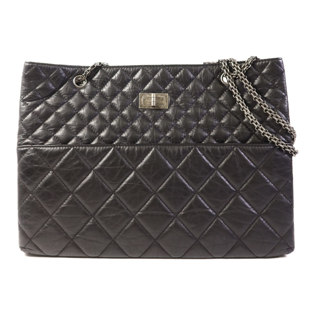 CHANEL Black Calfskin Leather Shoulder Bag with SHW (1 of 15)