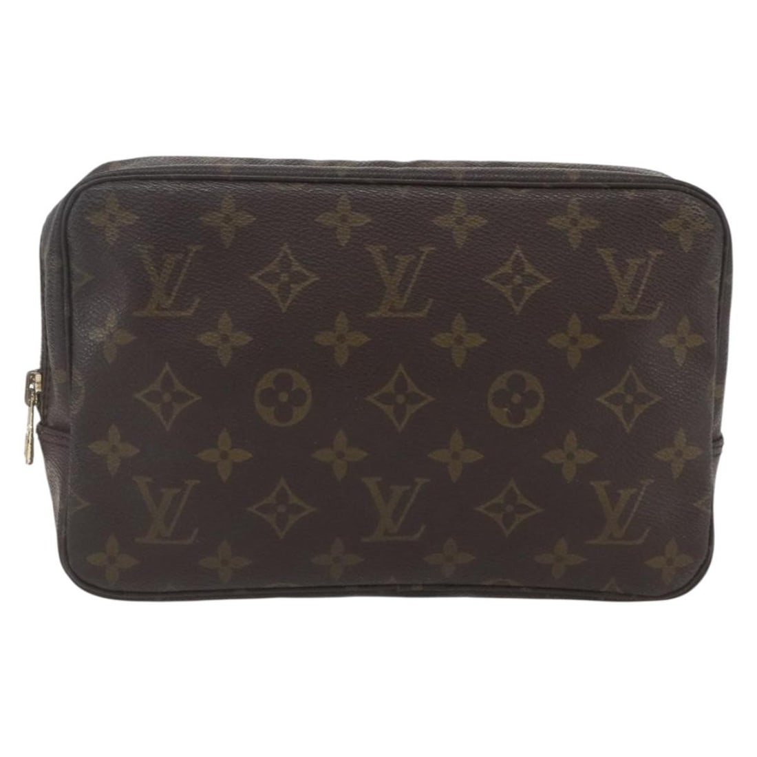 Louis Vuitton Monogram Canvas Brown Trousse Toilette Pouch: Louis Vuitton Monogram Canvas Brown Trousse Toilette Pouch Louis Vuitton Trousse Toilette crafted in brown monogram canvas designed for women. The toiletry pouch shows signs of wear including surface