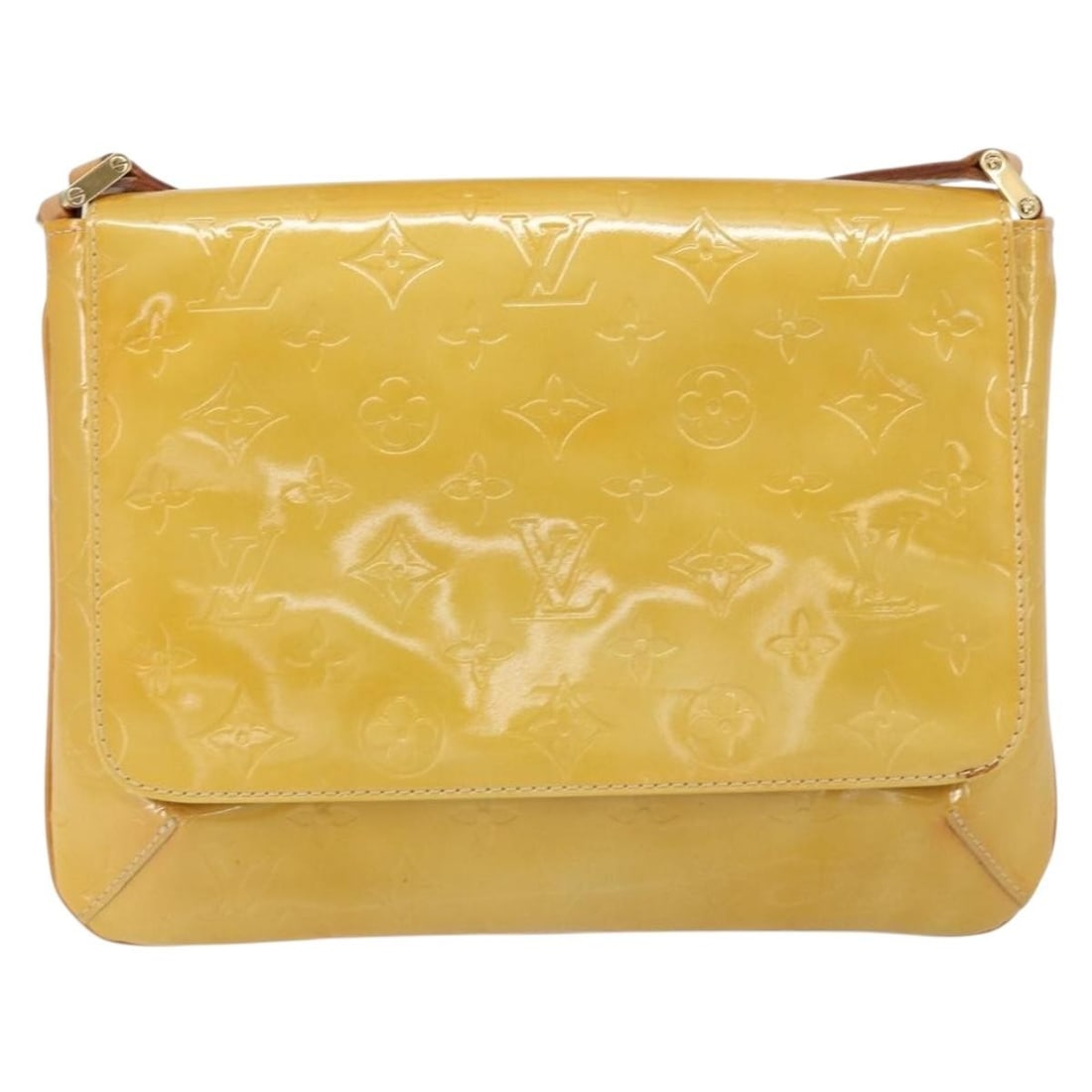 Louis Vuitton Thompson Street Beige Patent Leather Shoulder Bag France: Louis Vuitton Thompson Street Beige Patent Leather Shoulder Bag France This Louis Vuitton Thompson Street Handbag features the iconic Monogram Vernis in beige patent leather. Designed for women, it in