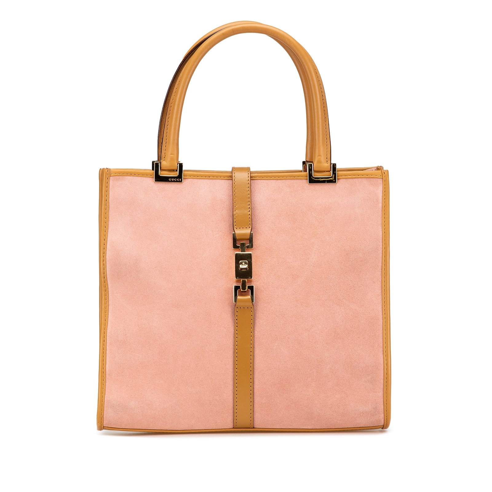 Pink Suede Jackie Bag with Leather Trim by Gucci (1 of 15)