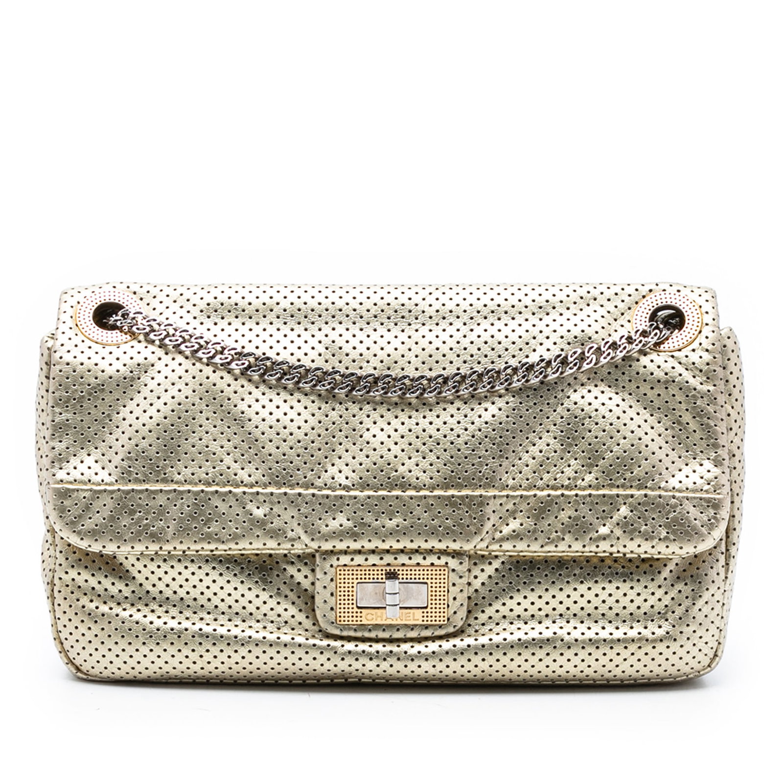 Chanel Drill Flap Medium Reissue Perforated Calfskin Shoulder Bag (1 of 7)