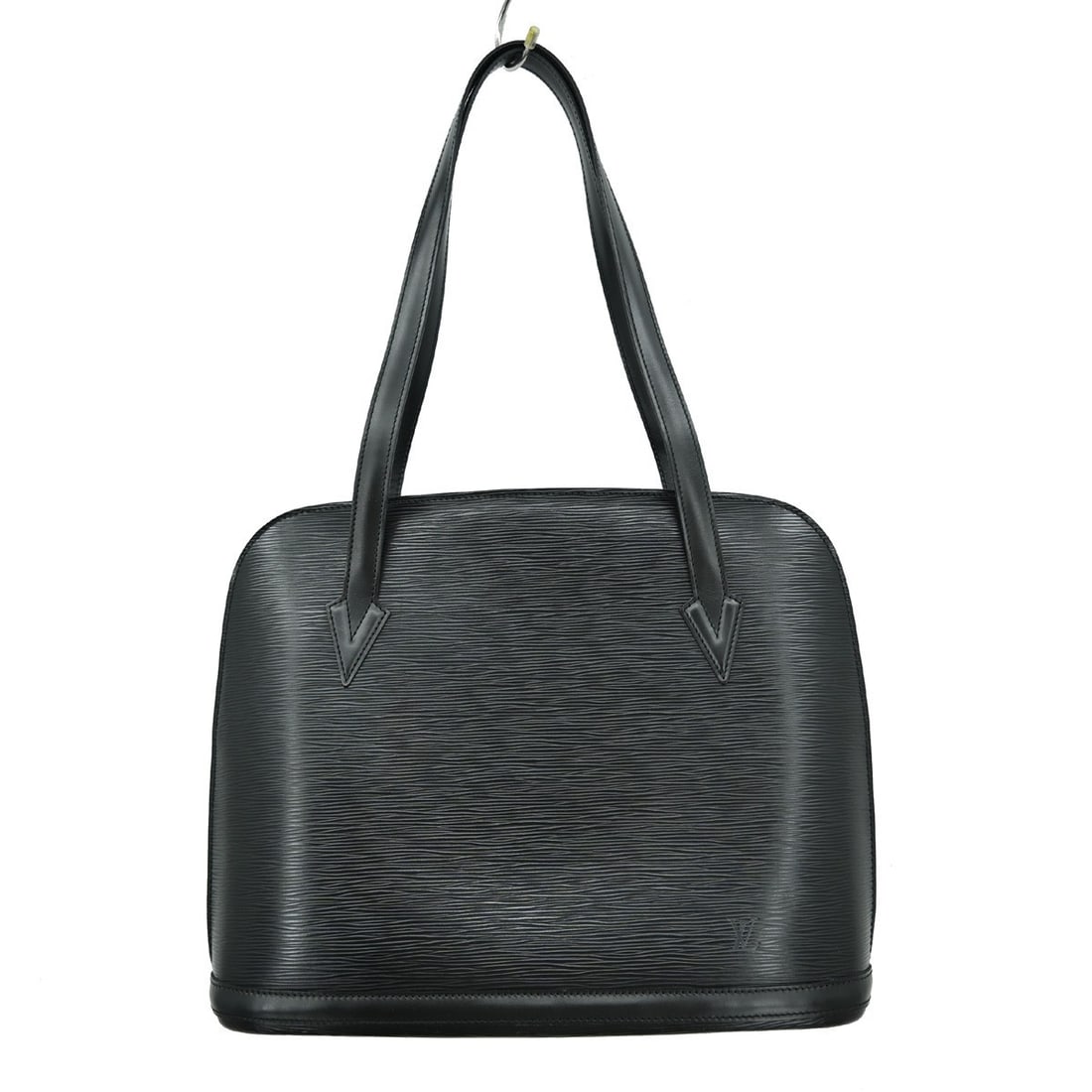 Louis Vuitton Lussac Black Epi Leather Shoulder Bag M52282: Louis Vuitton Lussac Black Epi Leather Shoulder Bag M52282 This Louis Vuitton Lussac shoulder bag is crafted from black Epi leather with a medium size silhouette. It features double handles, a zip clo