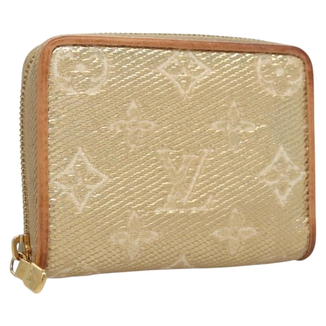 Monogram Canvas Zippy Gold Coin Purse by Louis Vuitton M82483: Monogram Canvas Zippy Gold Coin Purse by Louis Vuitton M82483 This Louis Vuitton Monogram Laminated Jacquard Zippy Coin Purse in gold features the iconic Monogram Canvas and is designed for women. The