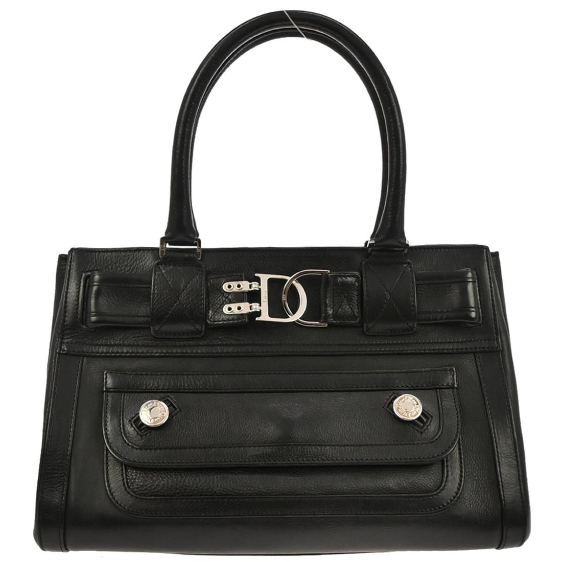 Dior Medium Black Leather Top Handle Bag 07-BO-1015 (1 of 10)