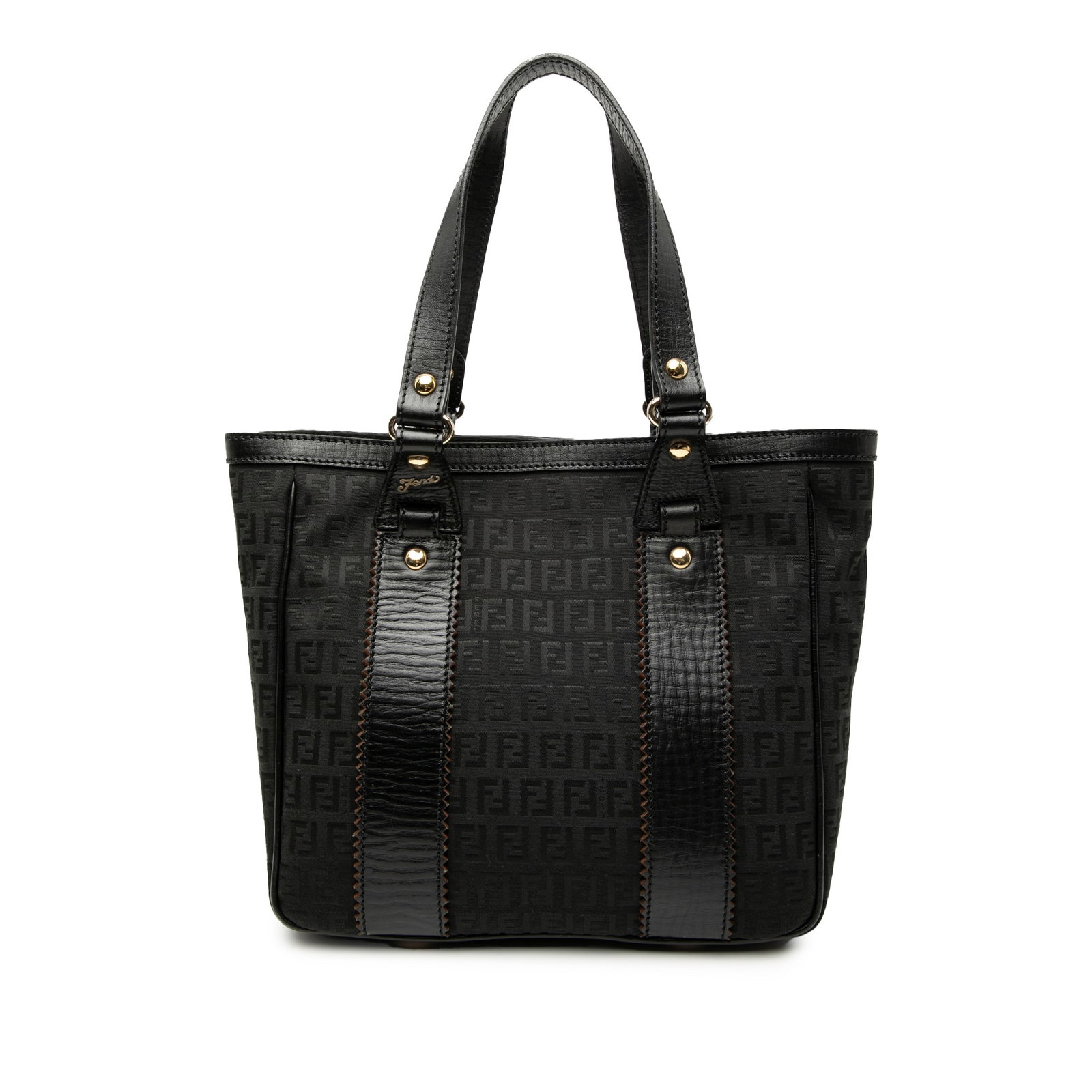 Fendi Zucchino Canvas Tote Bag Black Fabric Italy: Fendi Zucchino Canvas Tote Bag Black Fabric Italy Introducing the Fendi Zucchino Canvas Tote, a stylish and functional accessory crafted from durable canvas with elegant leather trim. This tote featur