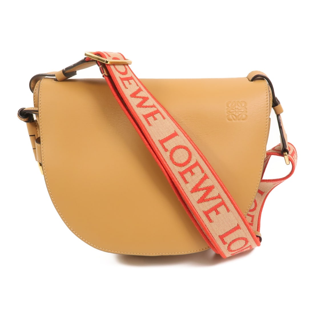 Loewe Gate Small Brown Calfskin Leather Shoulder Bag Gold Hardware (1 of 17)