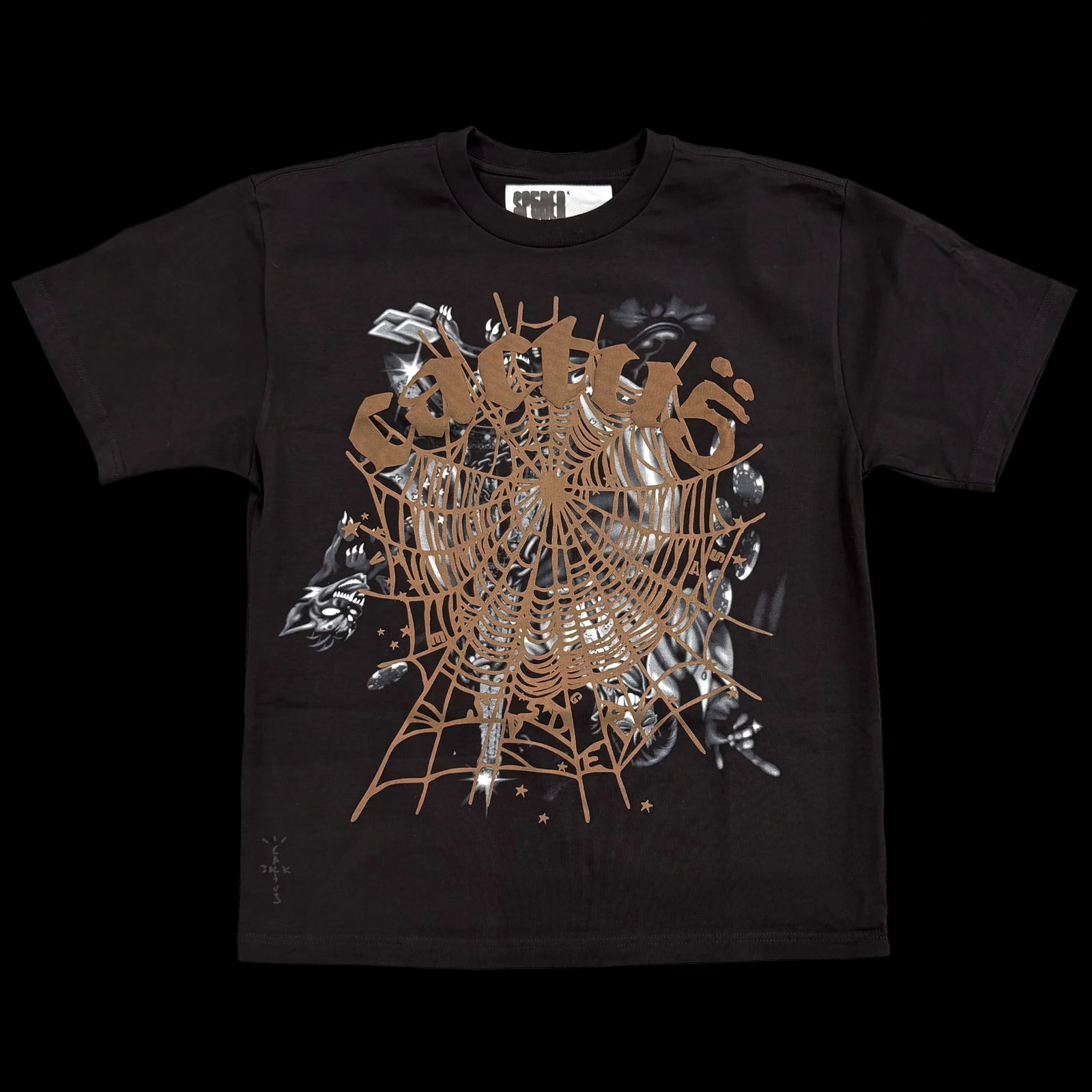 Black Airbrush Graphic Tee by Cactus Jack and Sp5der XXL (1 of 1)
