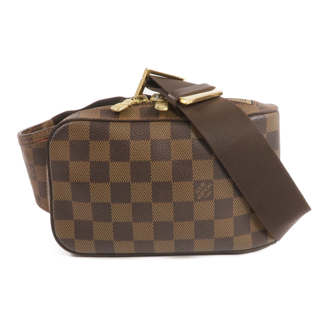 Louis Vuitton Geronimos Damier Brown Canvas Waist and Crossbody Bag N51994: Louis Vuitton Geronimos Damier Brown Canvas Waist and Crossbody Bag N51994 This Louis Vuitton Geronimos bag features the signature Damier brown PVC coated canvas and is designed for versatile use as a