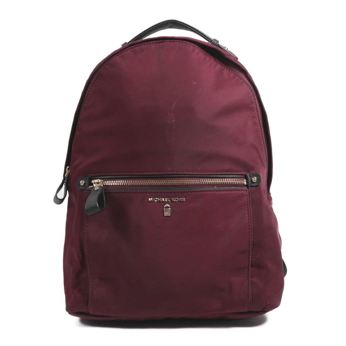 Michael Kors Kelsey Nylon Rucksack Backpack Burgundy GHW: Michael Kors Kelsey Nylon Rucksack Backpack Burgundy GHW This stylish Michael Kors Kelsey Nylon Backpack is perfect for everyday use. Constructed from durable nylon, it features a vibrant burgundy ext