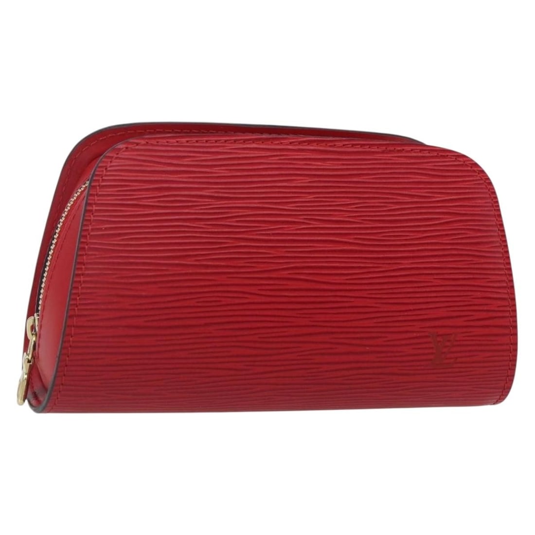 LOUIS VUITTON Epi Leather Dauphine PM Pouch Castilian Red M48447 LV Auth: LOUIS VUITTON Epi Leather Dauphine PM Pouch Castilian Red M48447 LV Auth Introducing the Louis Vuitton Epi Dauphine PM Pouch in a striking Castilian Red. Crafted in France from high-quality Epi leathe