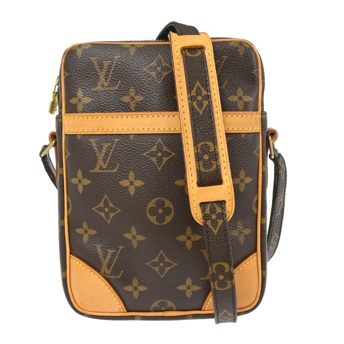 Louis Vuitton Monogram Danube M45266 Medium Vintage Crossbody Shoulder Bag: Louis Vuitton Monogram Danube M45266 Medium Vintage Crossbody Shoulder Bag This Louis Vuitton Danube crossbody shoulder bag features the signature monogram canvas leather exterior and an adjustable cr