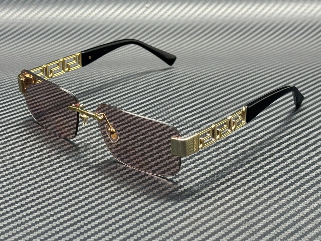 Versace VE2298 Gold Frame Pink Mirror 58mm Mens Sunglasses with Case (1 of 4)