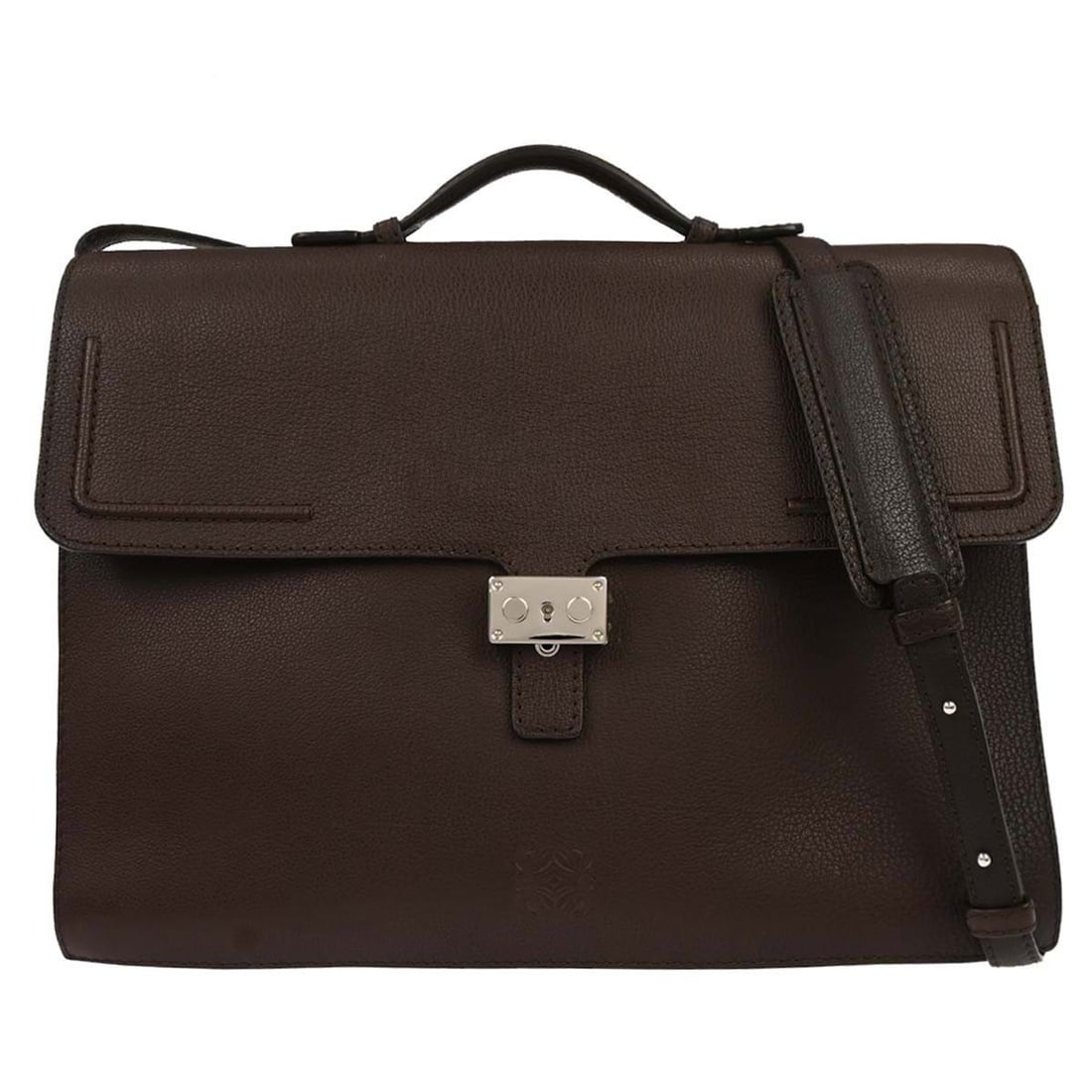Brown Leather Unisex Briefcase by Loewe Spain 42cm (1 of 11)