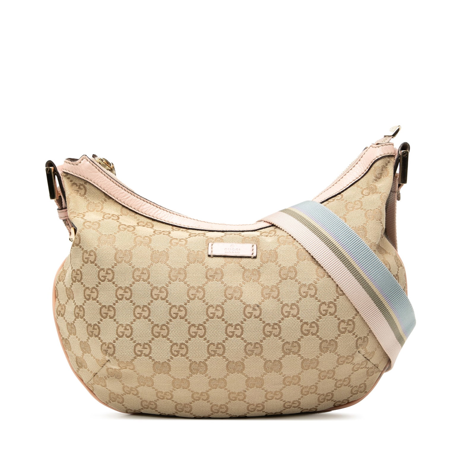 Gucci GG Canvas Web Brown Crossbody Bag with Adjustable Strap (1 of 9)