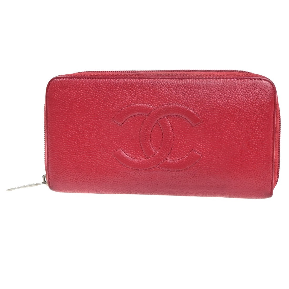 Chanel Timeless CC Red Leather Zipped Organizer Wallet for Women (1 of 15)