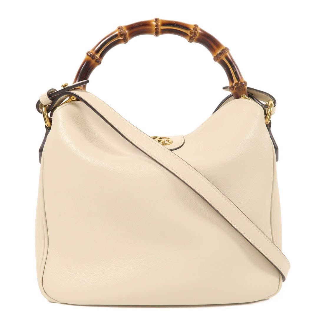 GUCCI Diana Small 2way Shoulder Bag Calfskin Leather White GHW 746251 (1 of 15)