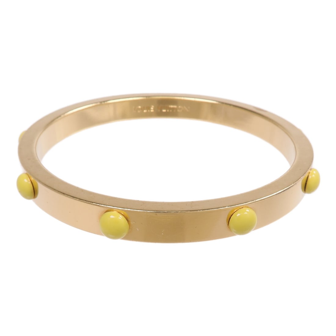 Louis Vuitton Gimme Crew Yellow Gold Tone Metal Bangle Bracelet (1 of 10)