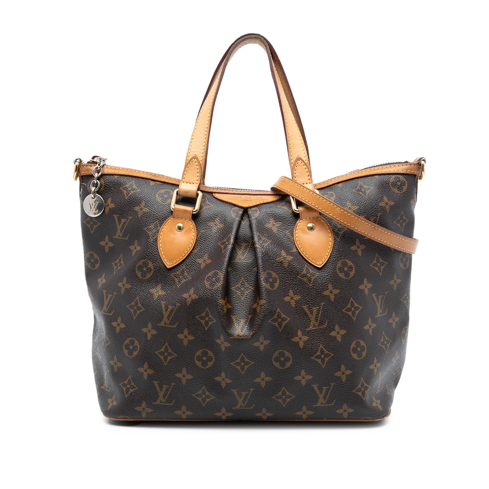 Louis Vuitton Palermo PM Monogram Canvas Shoulder Bag with Leather Trim (1 of 7)