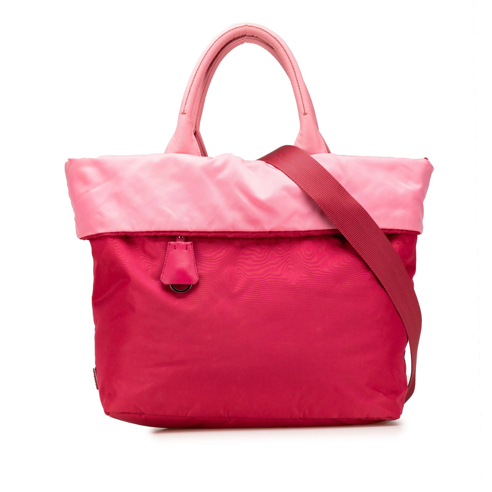 Prada Tessuto Reversible Satchel Pink Nylon Italy (1 of 12)