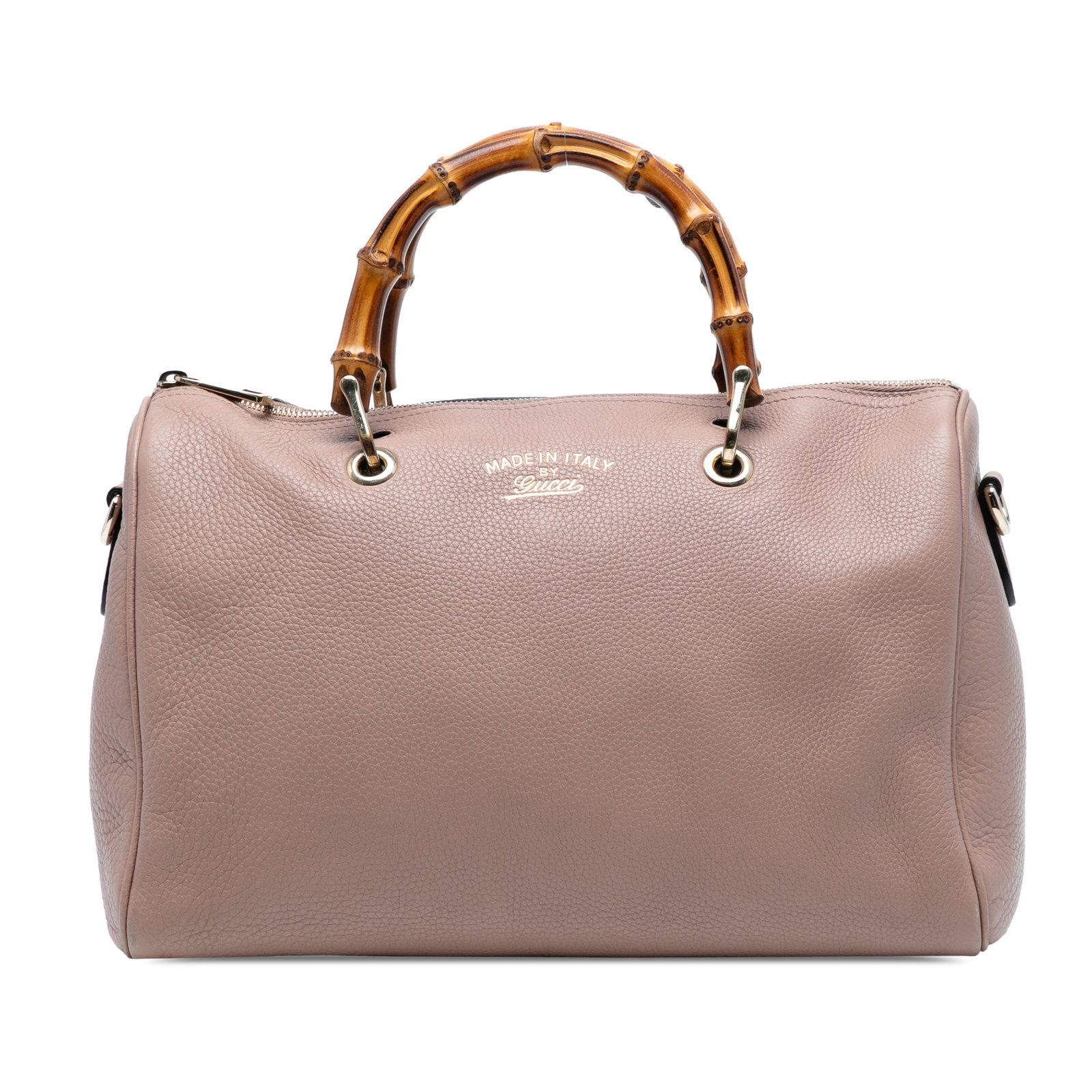 Gucci Medium Calfskin Bamboo Shopper Bag Brown Leather (1 of 7)