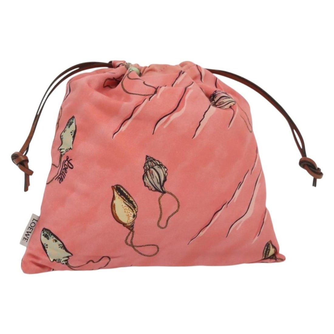 LOEWE Pink Canvas Drawstring Pouch Authentic 138135 (1 of 17)