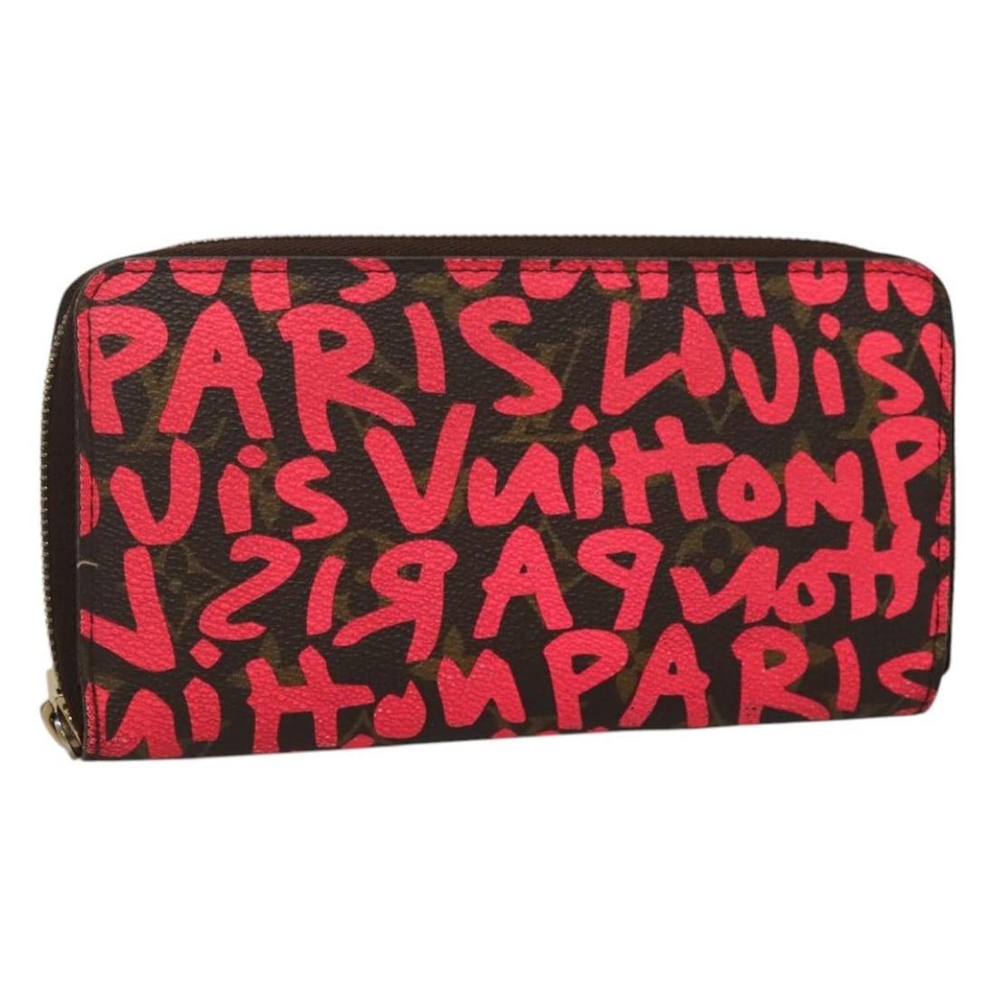 Louis Vuitton Graffiti Monogram Pink Long Zippy Wallet M93710 with Dust Bag: Louis Vuitton Graffiti Monogram Pink Long Zippy Wallet M93710 with Dust Bag This Louis Vuitton Monogram Graffiti Zippy Wallet features the distinctive Monogram Graffiti canvas in pink. Designed as a l