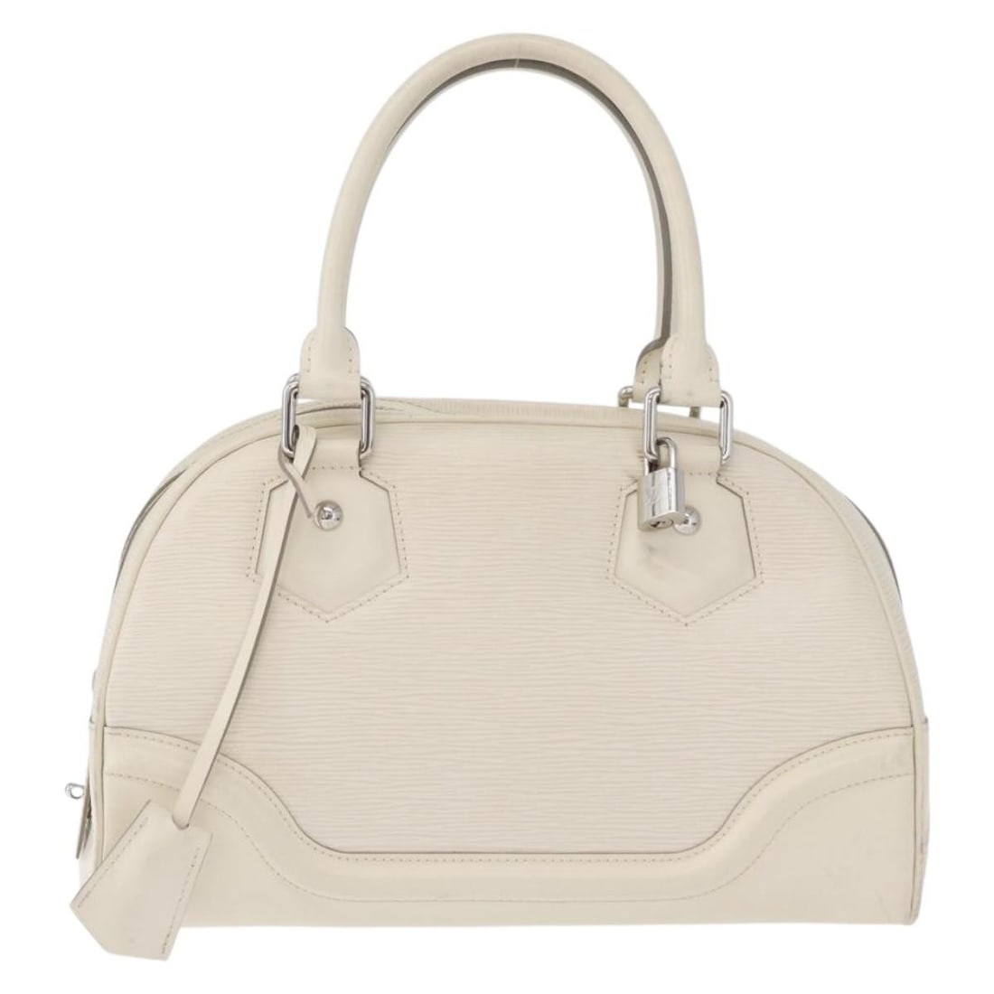 Louis Vuitton Montaigne Epi Leather Bowling Bag White 32cm France (1 of 18)