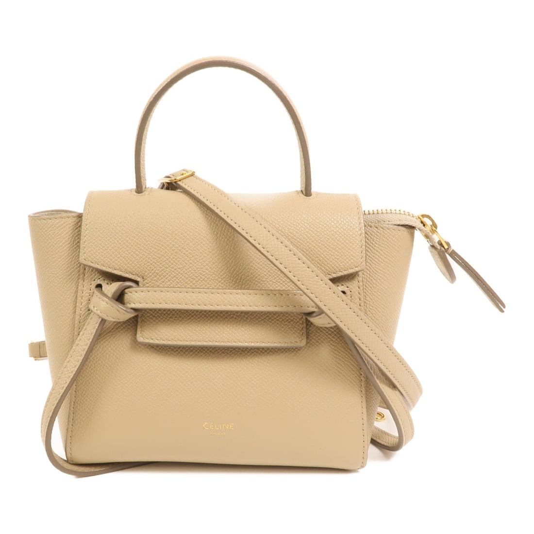 Pico Belt Two Way Calfskin Shoulder Bag in Beige by CELINE (1 of 14)