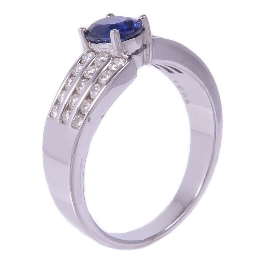 Blue Crystal Ring in 18K White Gold Size 6.75 (1 of 8)