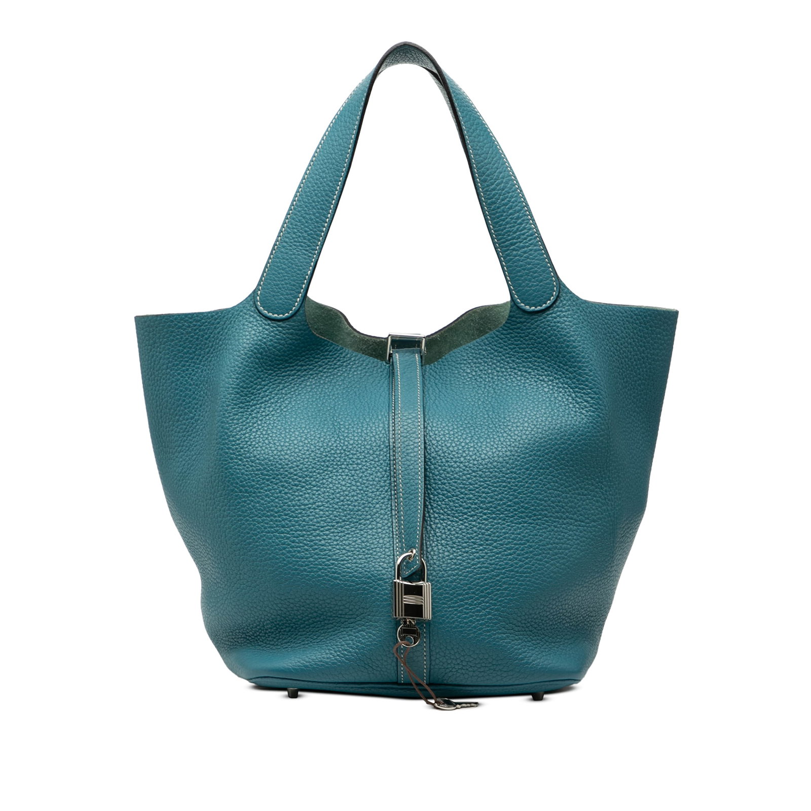 Hermes Picotin Lock 22 Clemence Leather Bag in Vert Bosphore (1 of 7)