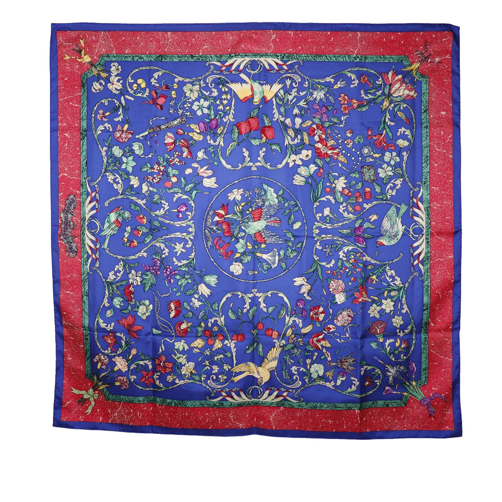 Hermes Silk Scarf Pierres D Orient Et D Occident 90 Blue Accessory (1 of 12)