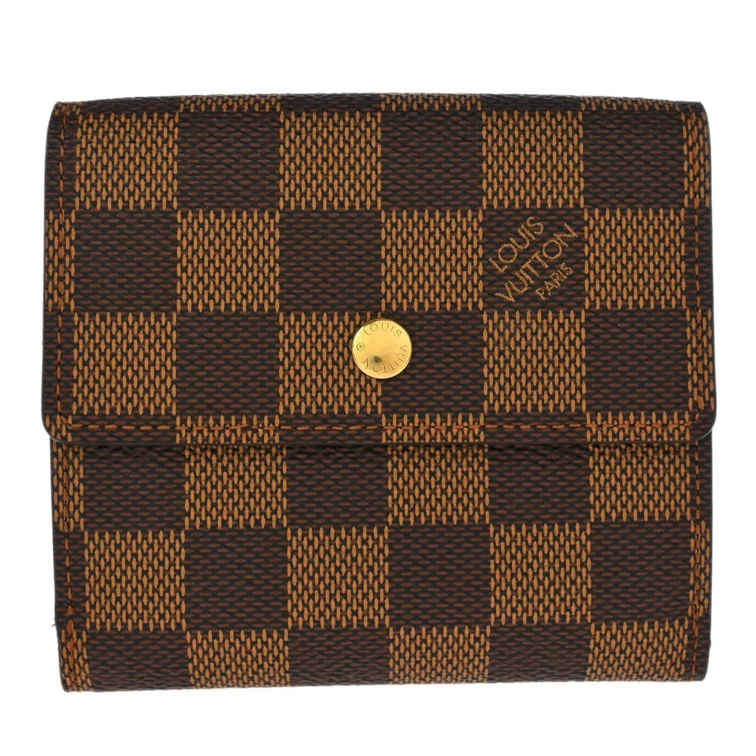 Louis Vuitton Damier Canvas Folding Wallet N61652 Brown (1 of 7)