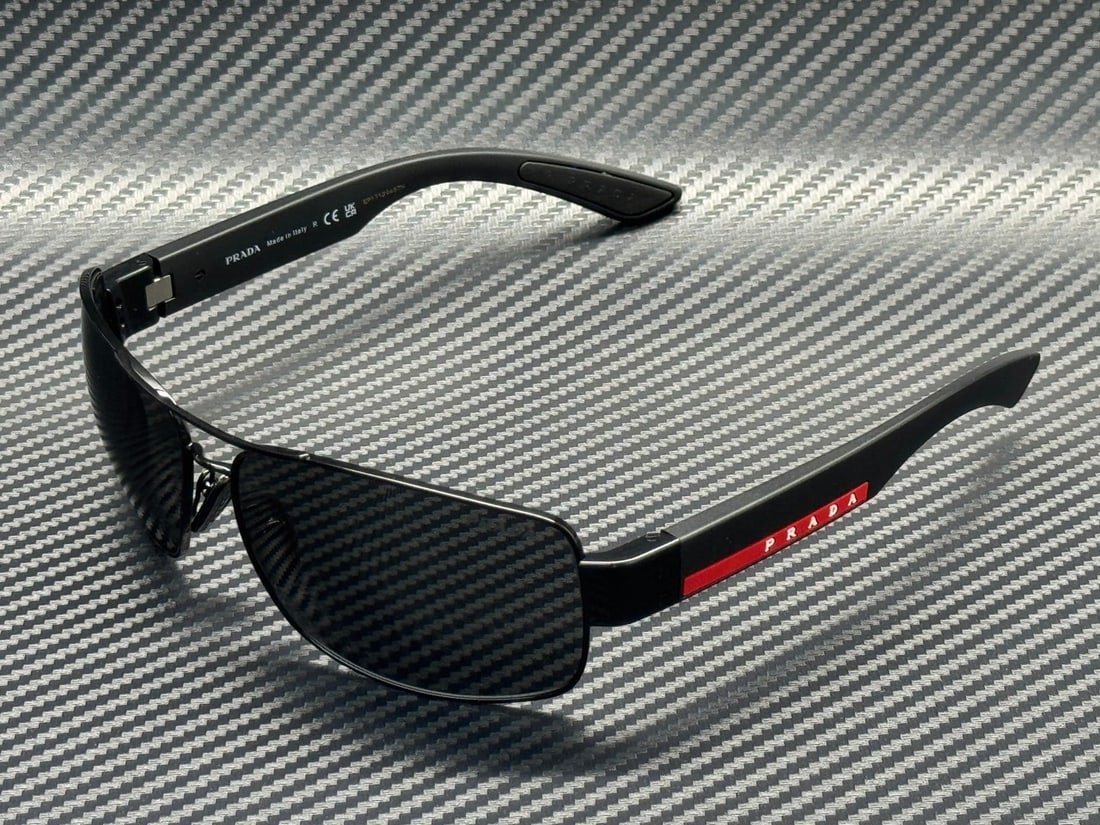 Men's Prada Linea Rossa PS B52S 1AB06F Black 65mm Sunglasses with Case (1 of 4)