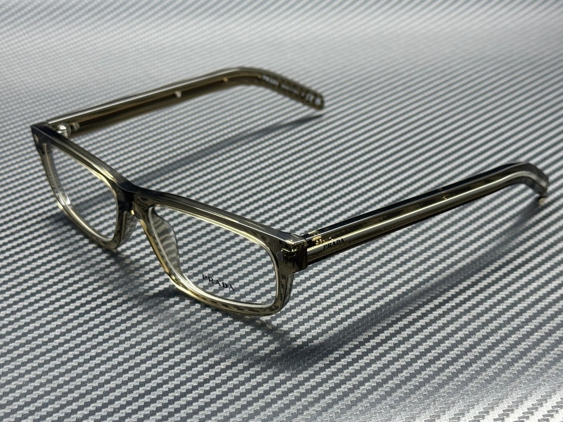 PRADA PR B02V 18T1O1 Transparent Brown 57mm Eyeglasses with Authenticity (1 of 5)